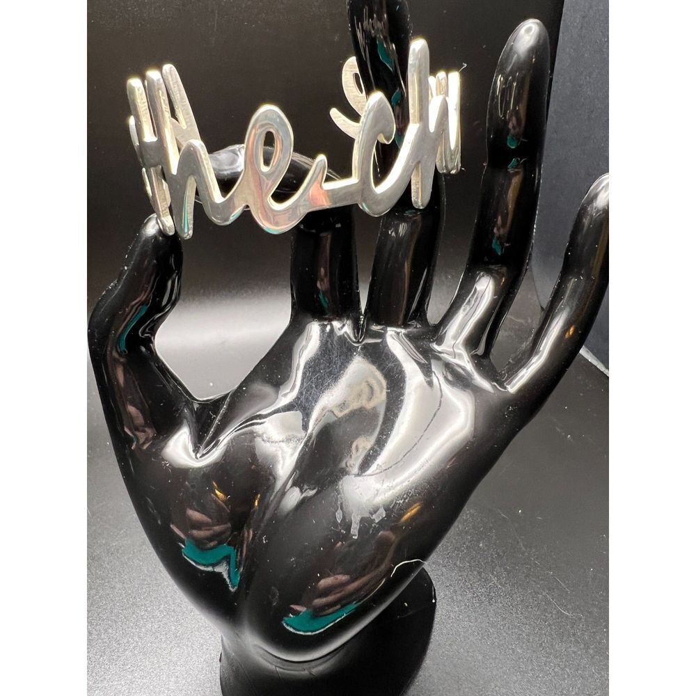 Rustic Cuff Designer Silver Be The Change Gandhi … - image 7